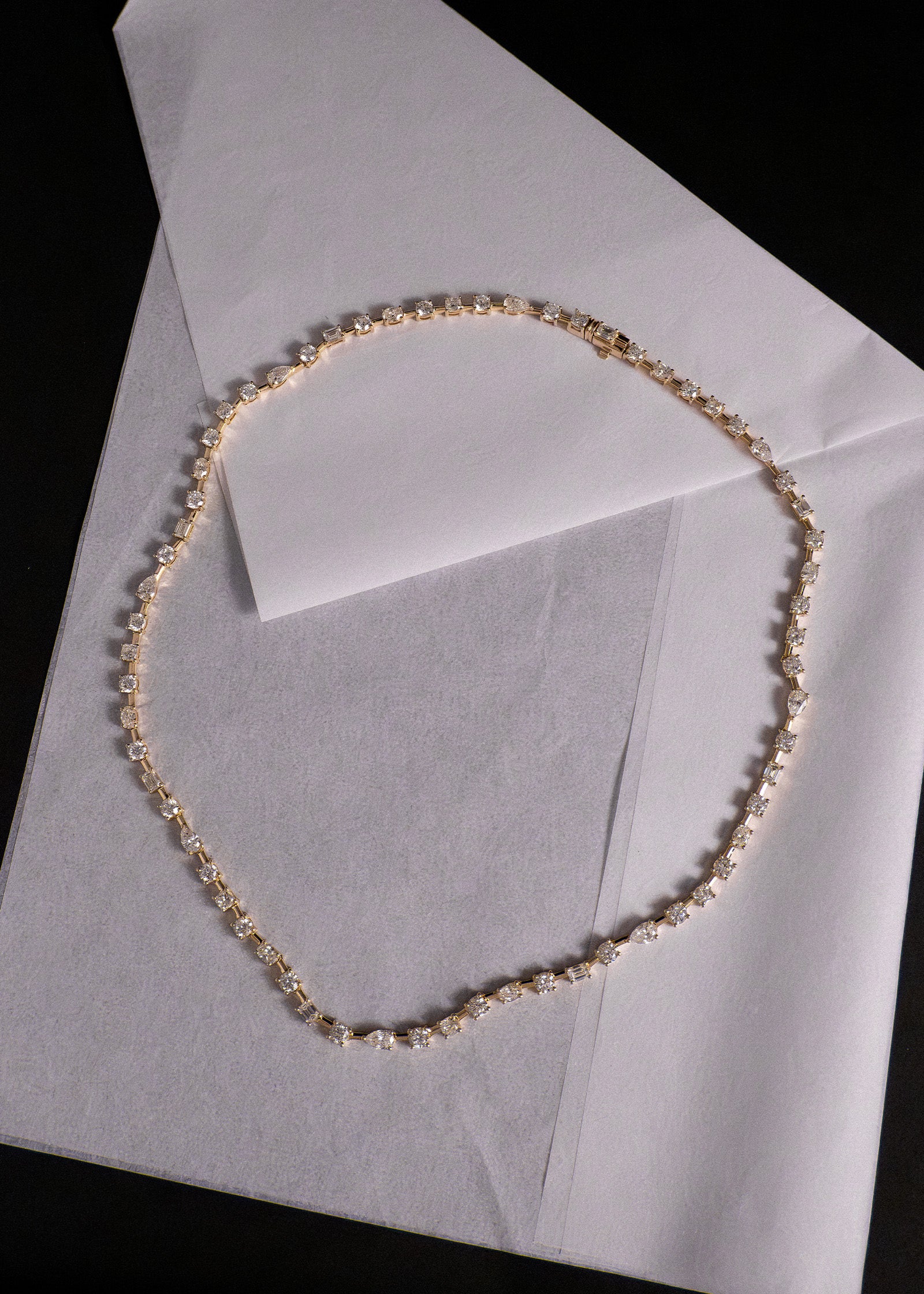 Diamond Line Necklace — view 3