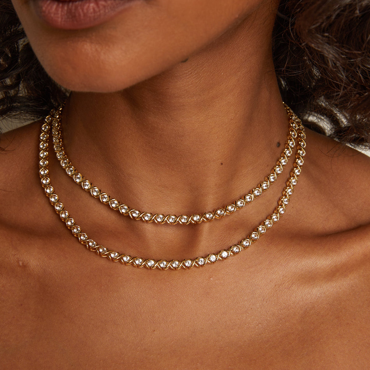 Elegant Tennis Necklace — view 3