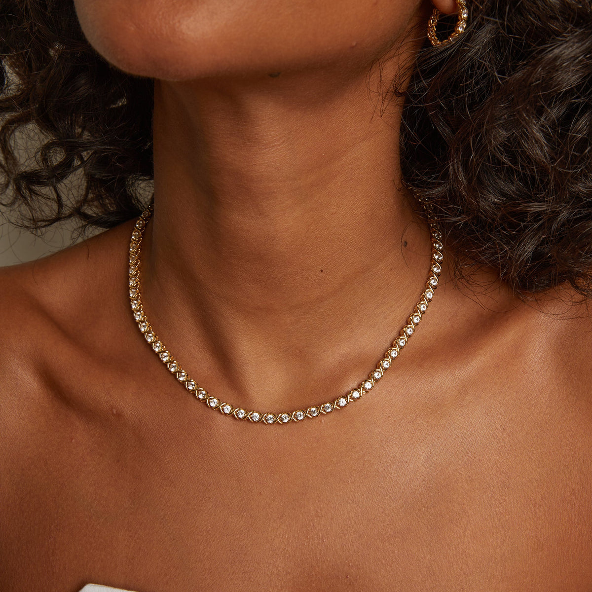 Elegant Tennis Necklace — view 4