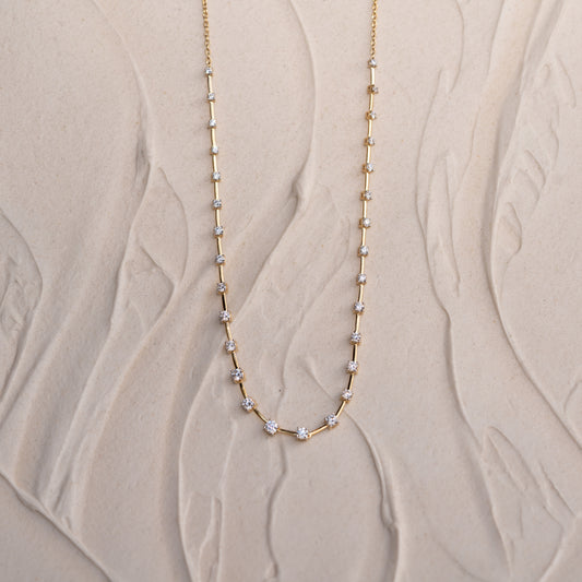 Delicate Tennis Necklace — view 2