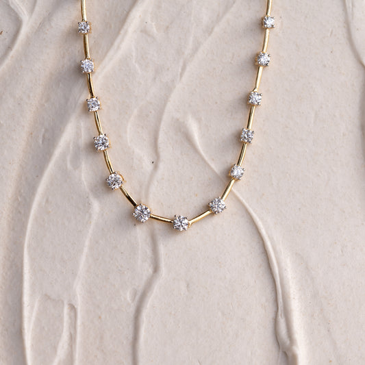 Delicate Tennis Necklace — view 3