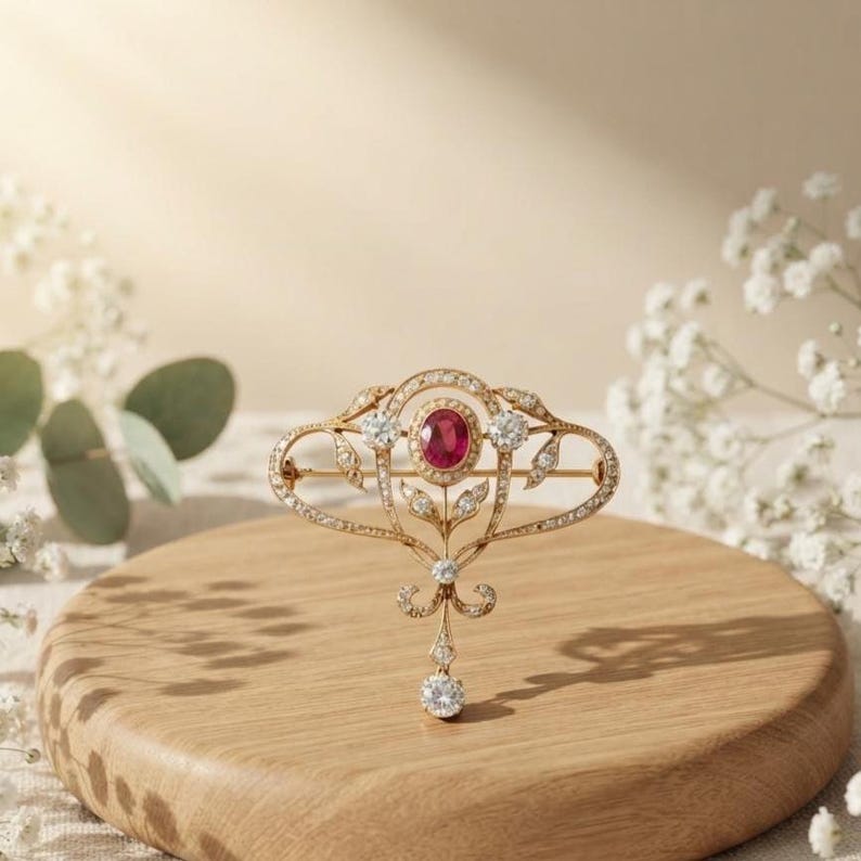 Vintage Diamond Brooch