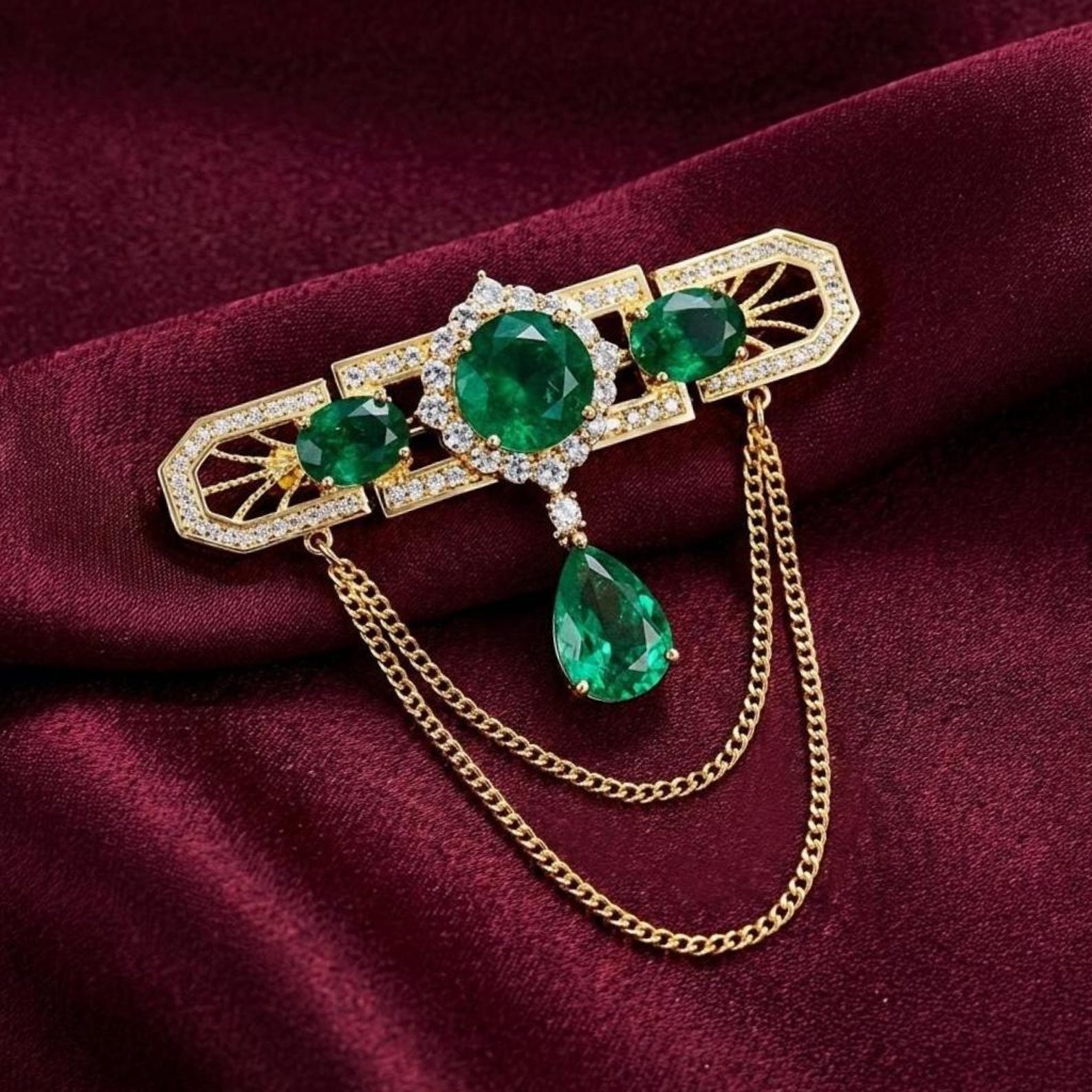 Statement Diamond Brooch