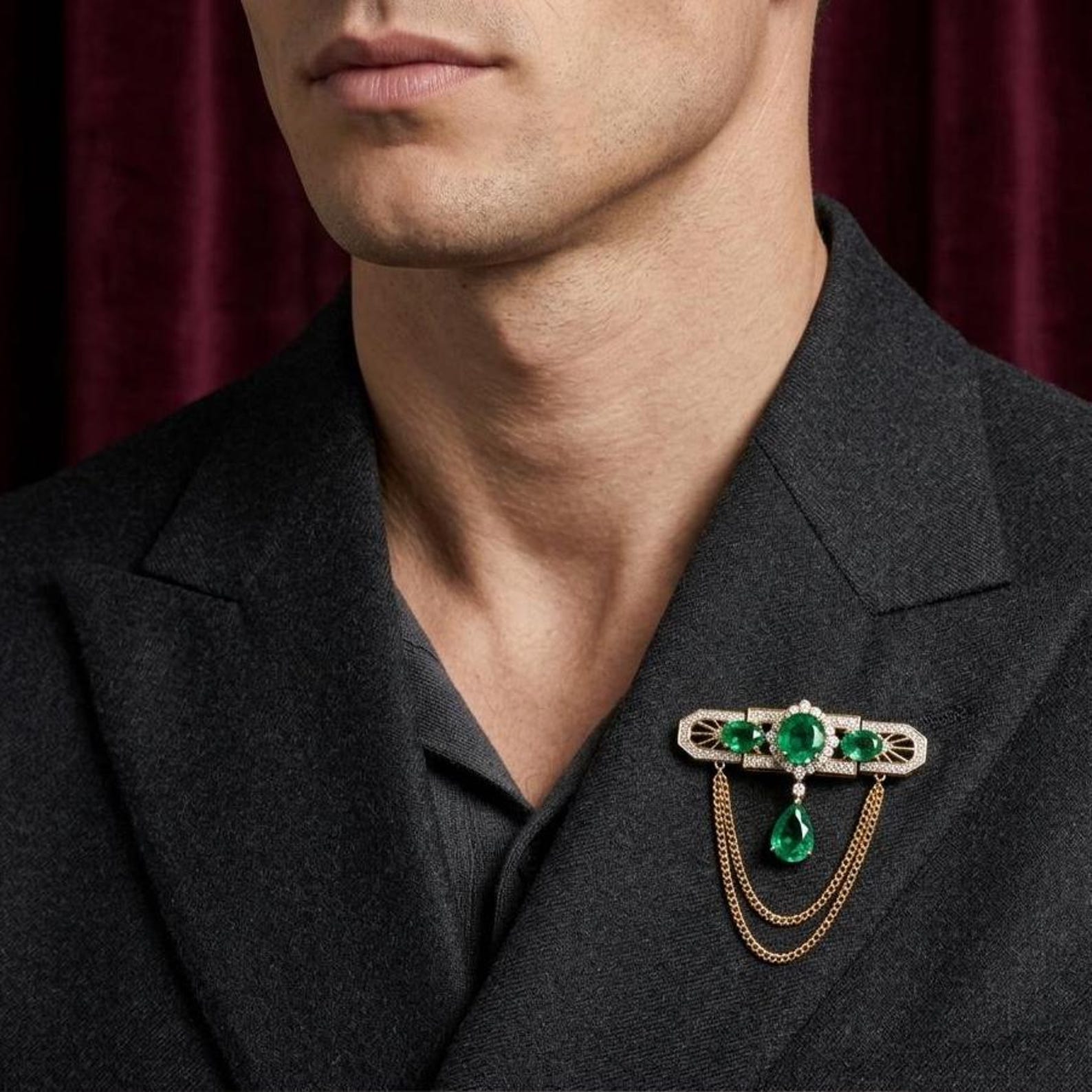 Statement Diamond Brooch — view 6