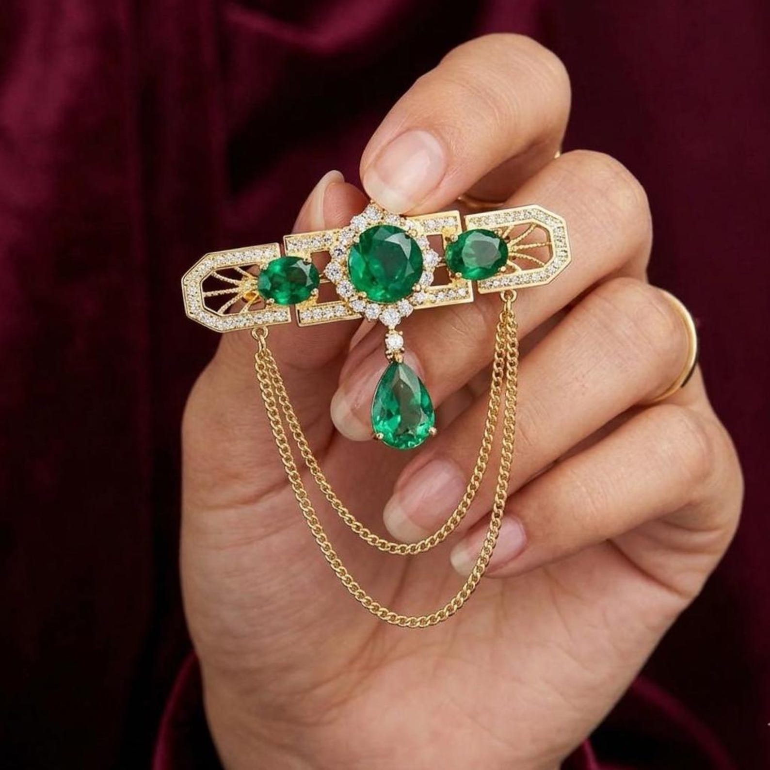 Statement Diamond Brooch — view 7