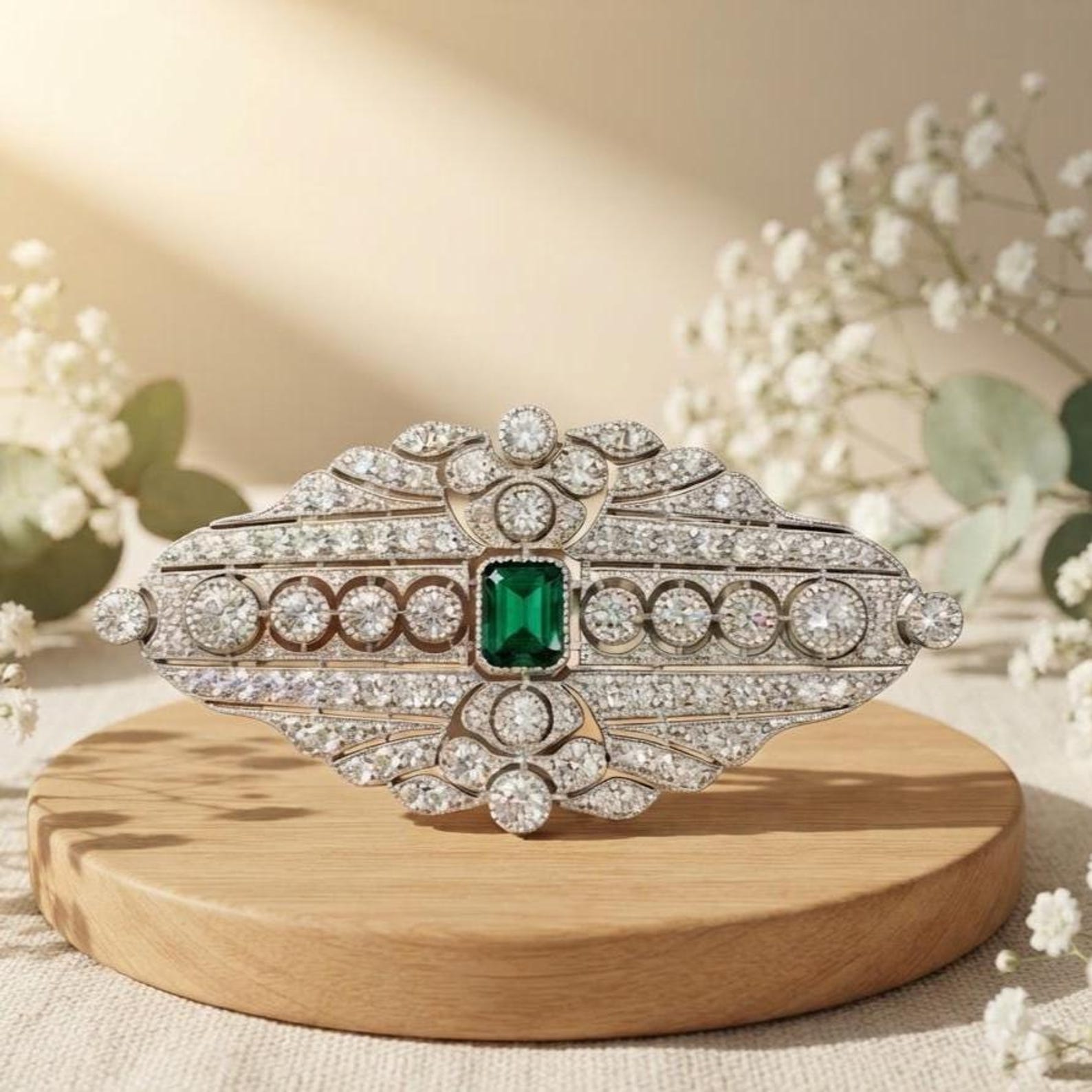 Delicate Diamond Brooch — view 3