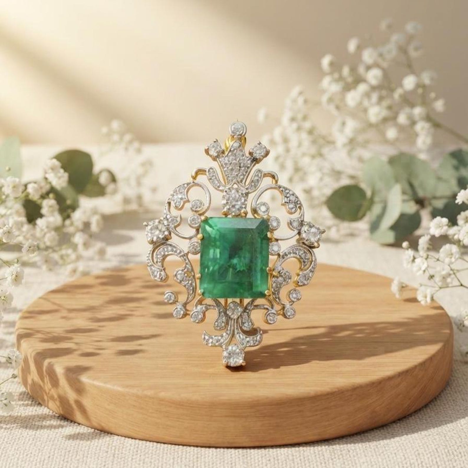Classic Diamond Brooch