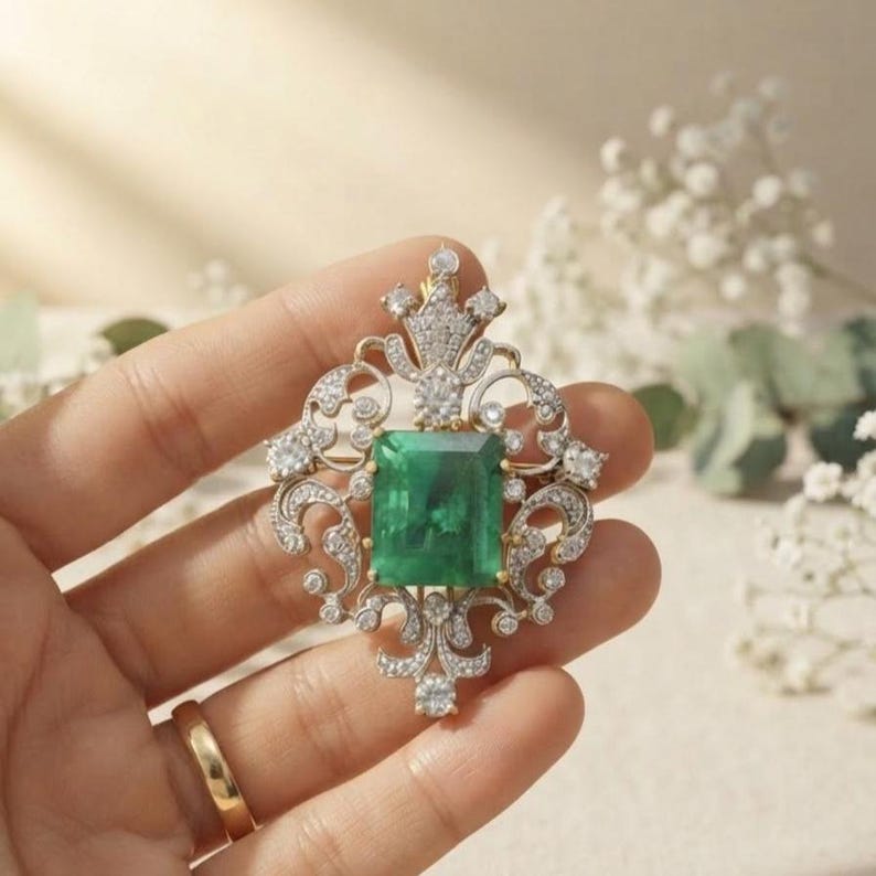 Classic Diamond Brooch — view 5