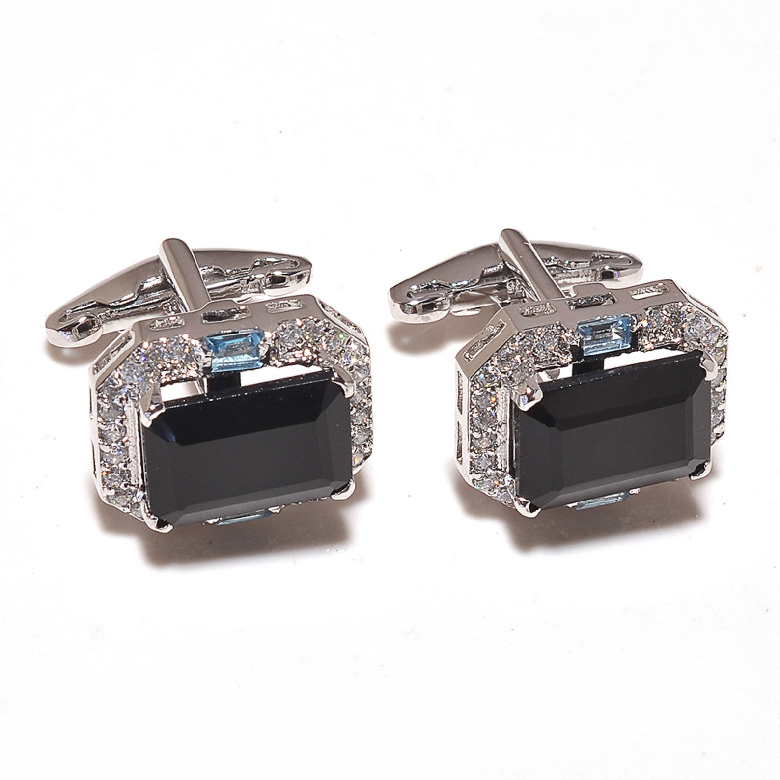 Men's Diamond Cufflink — view 2