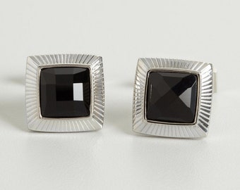 Engraved Diamond Cufflink