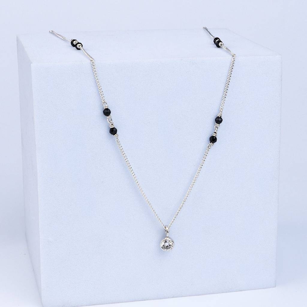 Simple Silver Mangalsutra — view 2
