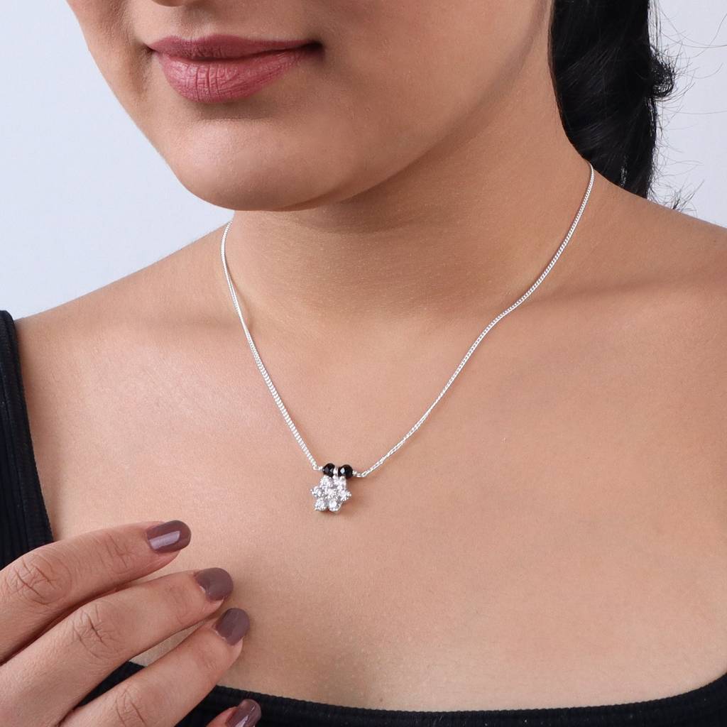 Fine Silver Mangalsutra — view 4