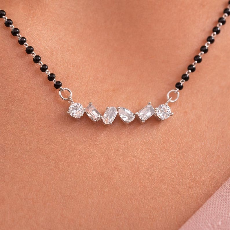 Traditional Black Bead Necklace — view 3