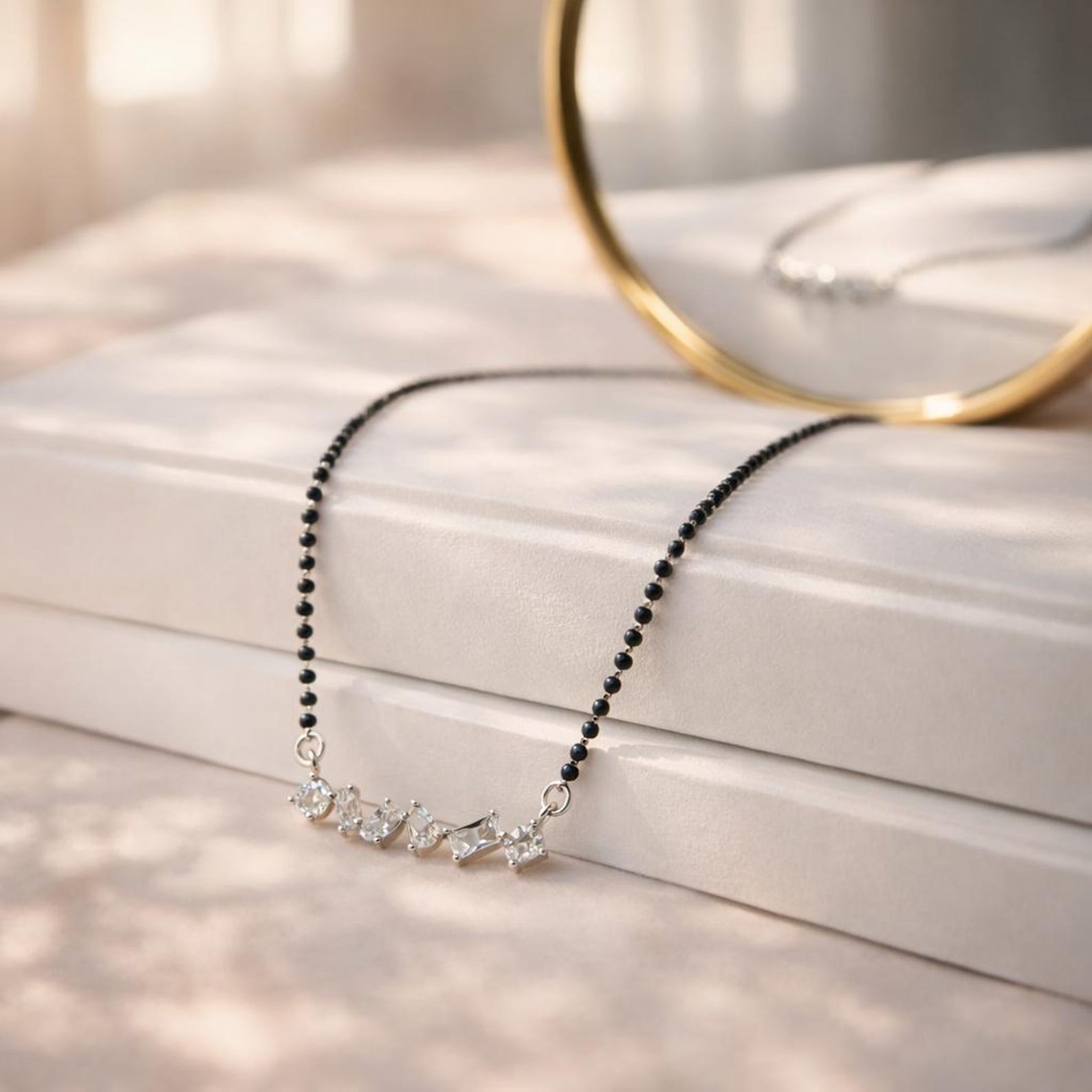 Traditional Black Bead Necklace — view 5