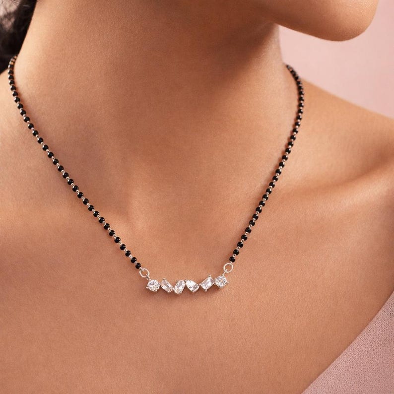 Traditional Black Bead Necklace — view 10