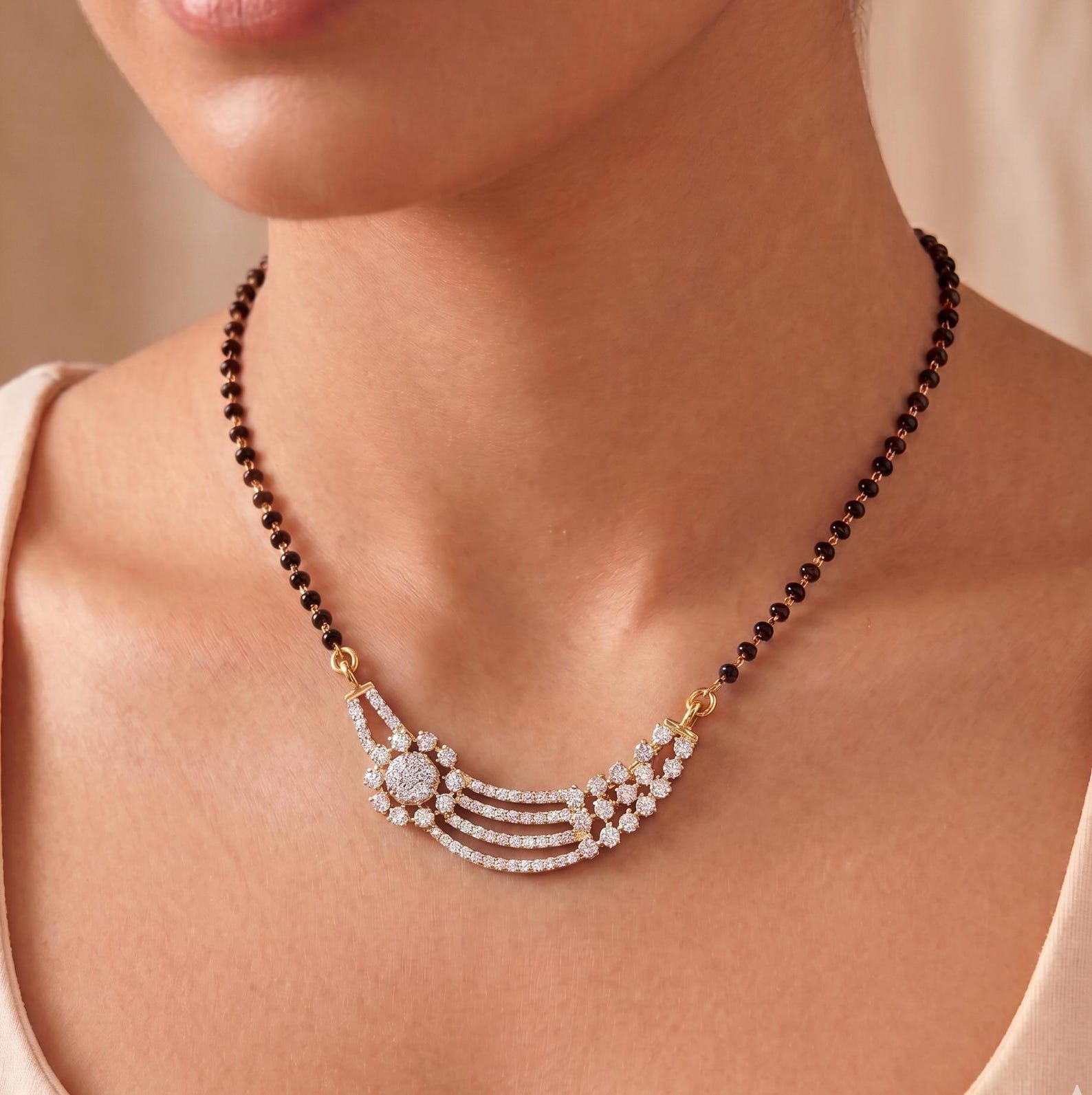 Everyday Black Bead Chain — view 4