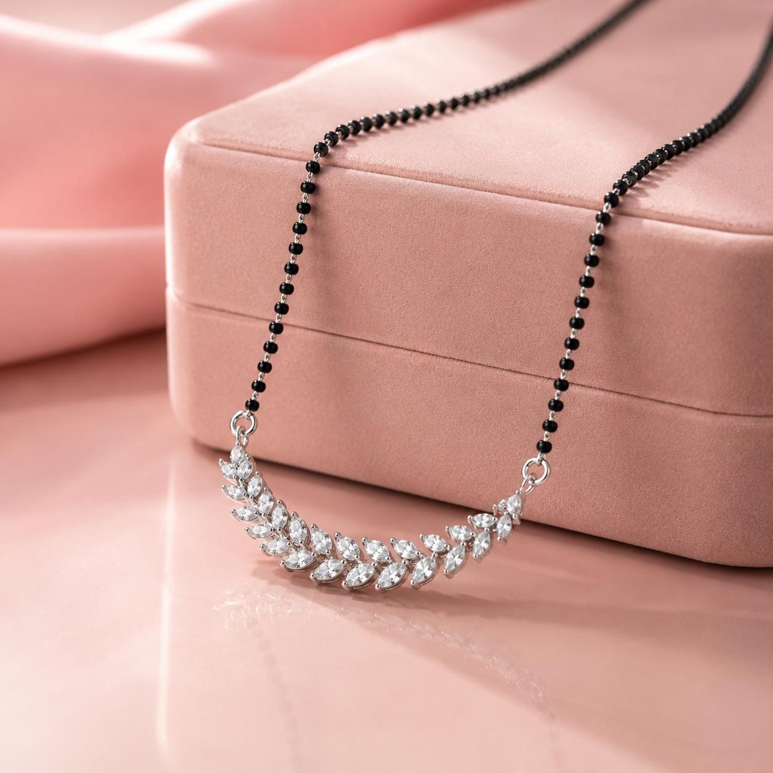 Fine Black Bead Chain — view 3