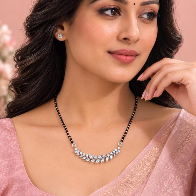Fine Black Bead Chain — view 5
