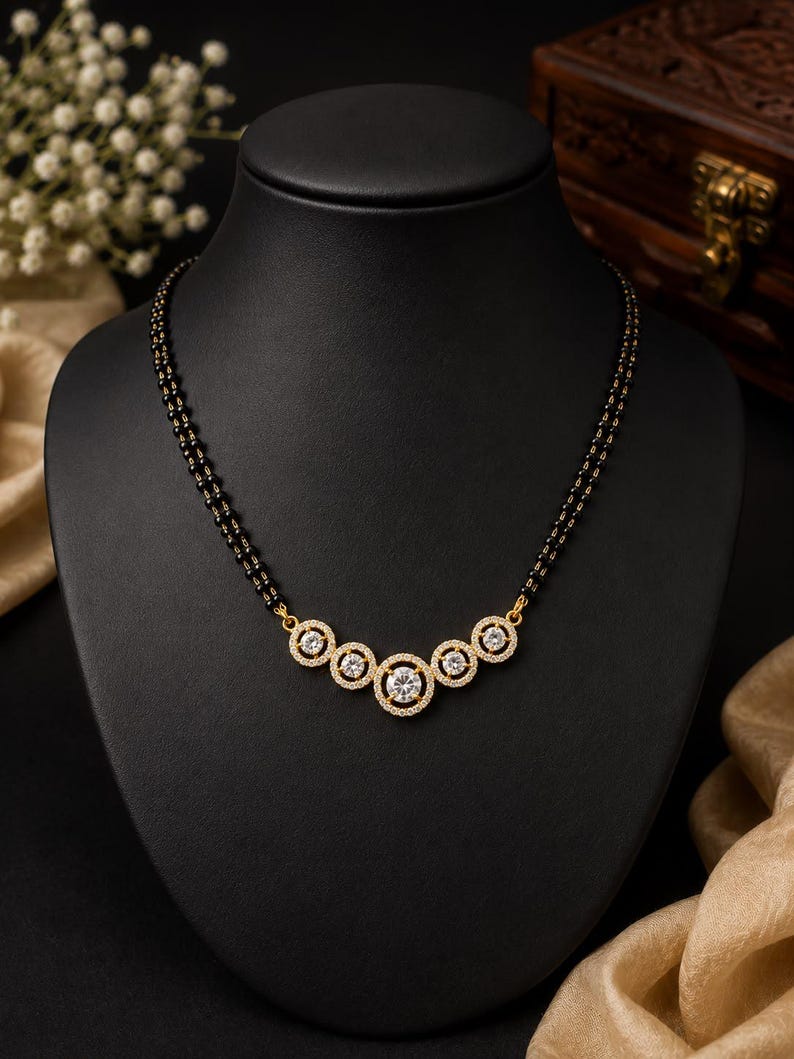 Layered Black Bead Necklace