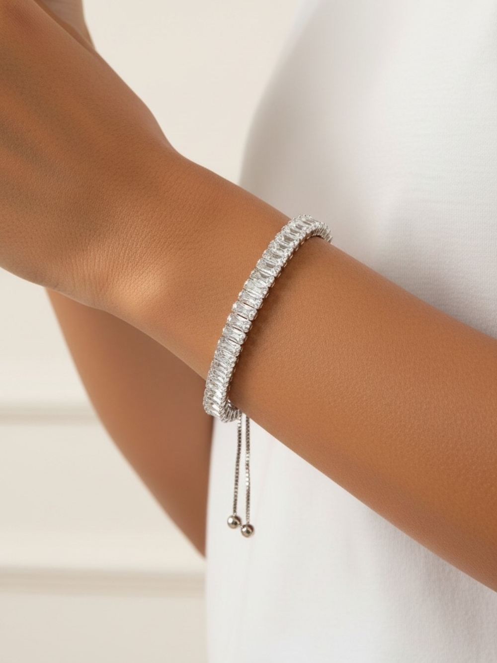 Fine Silver Line Bracelet