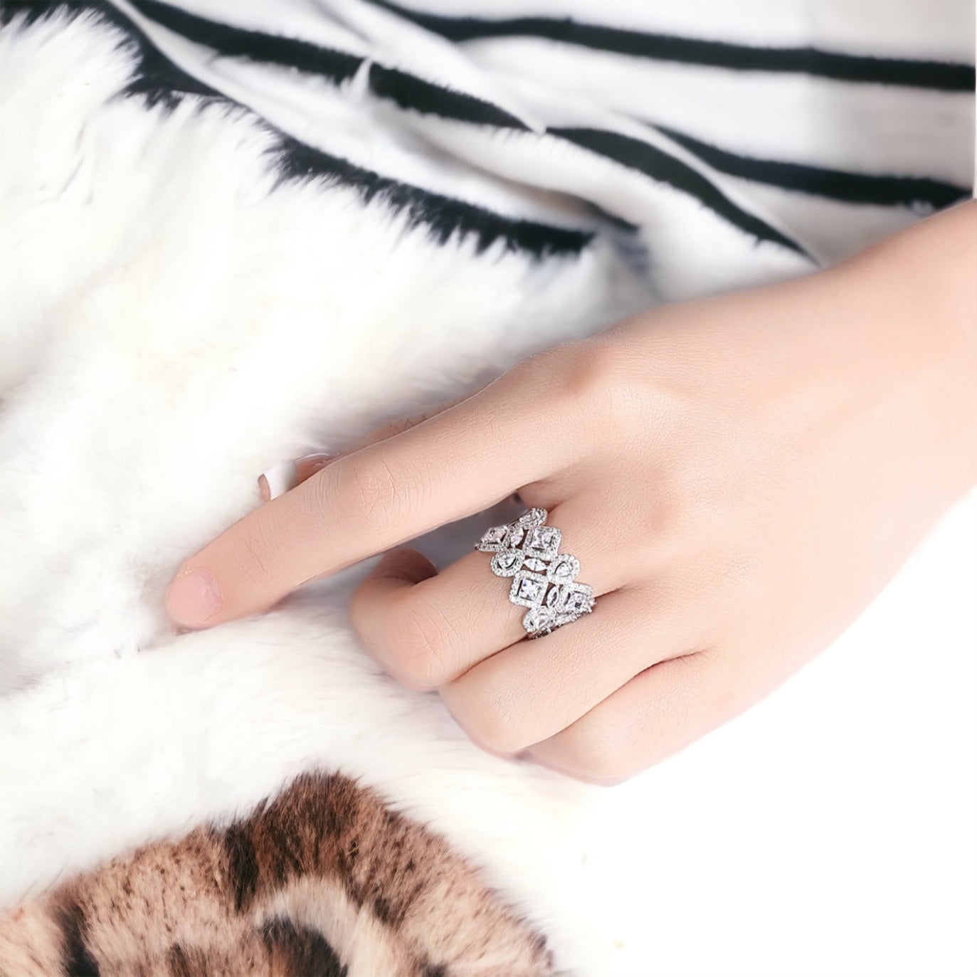 Fine CZ Ring — view 2