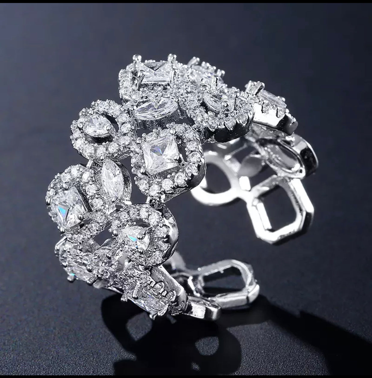 Fine CZ Ring — view 3