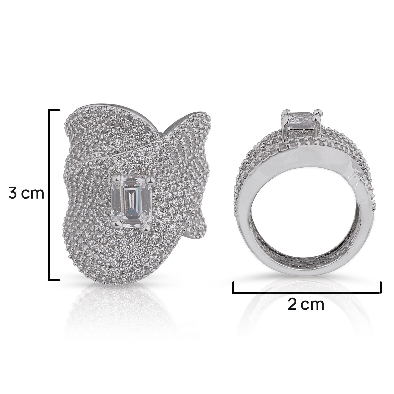 Modern CZ Ring — view 4