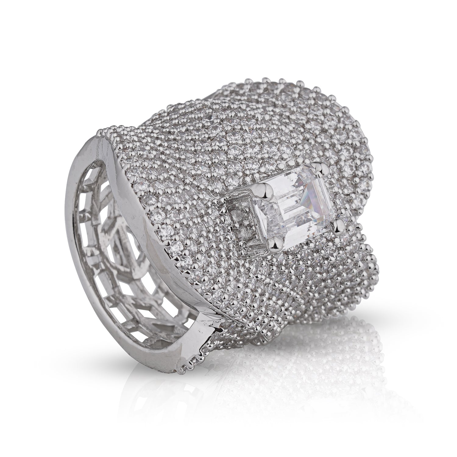 Modern CZ Ring — view 2