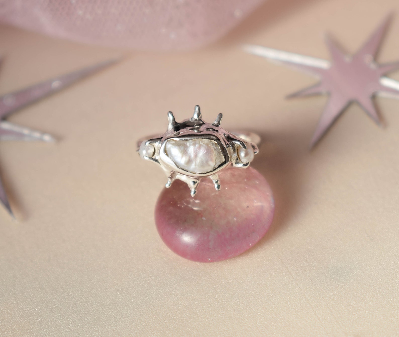 Birthstone Silver Ring — view 4