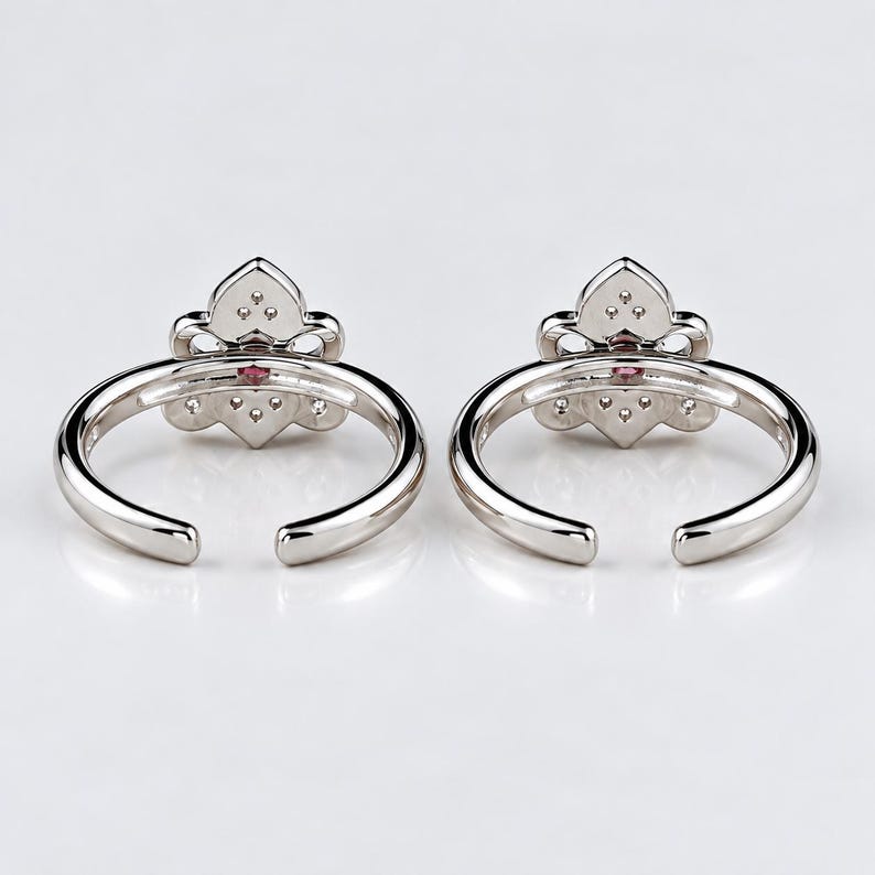 Silver Toe Ring Pair — view 3