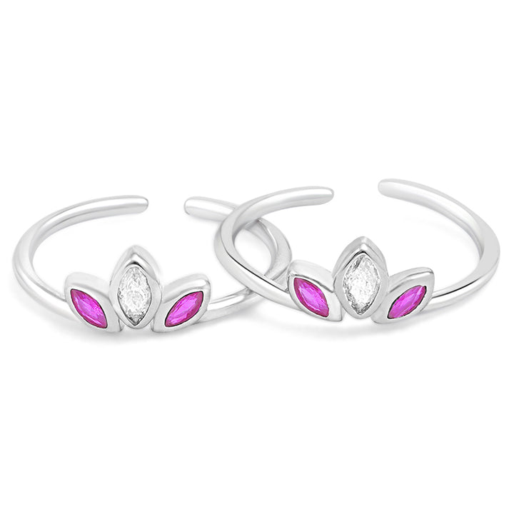 Floral Silver Toering — view 3