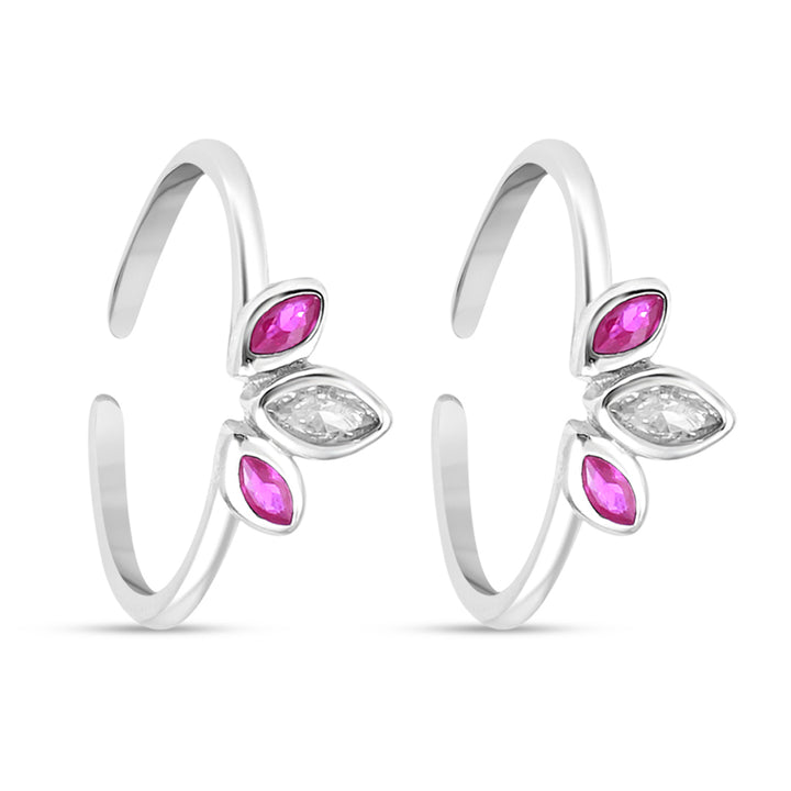 Floral Silver Toering — view 4