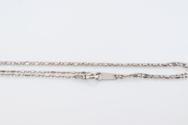 Modern Platinum Necklace — view 3