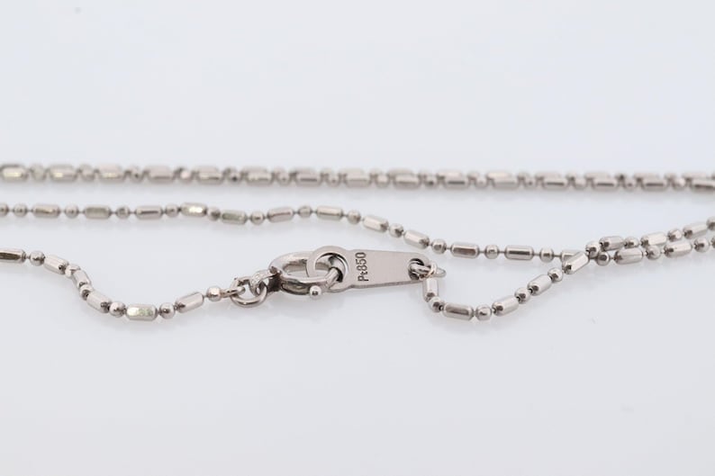 Modern Platinum Necklace — view 4