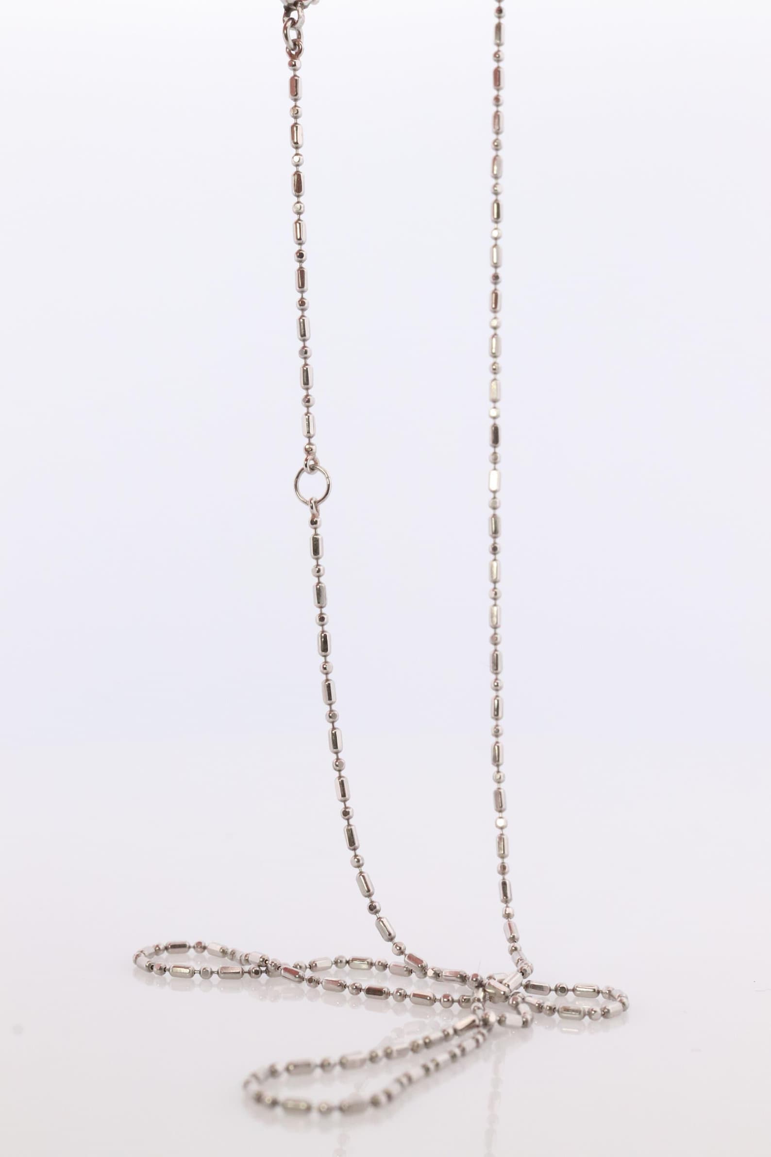 Modern Platinum Necklace — view 5