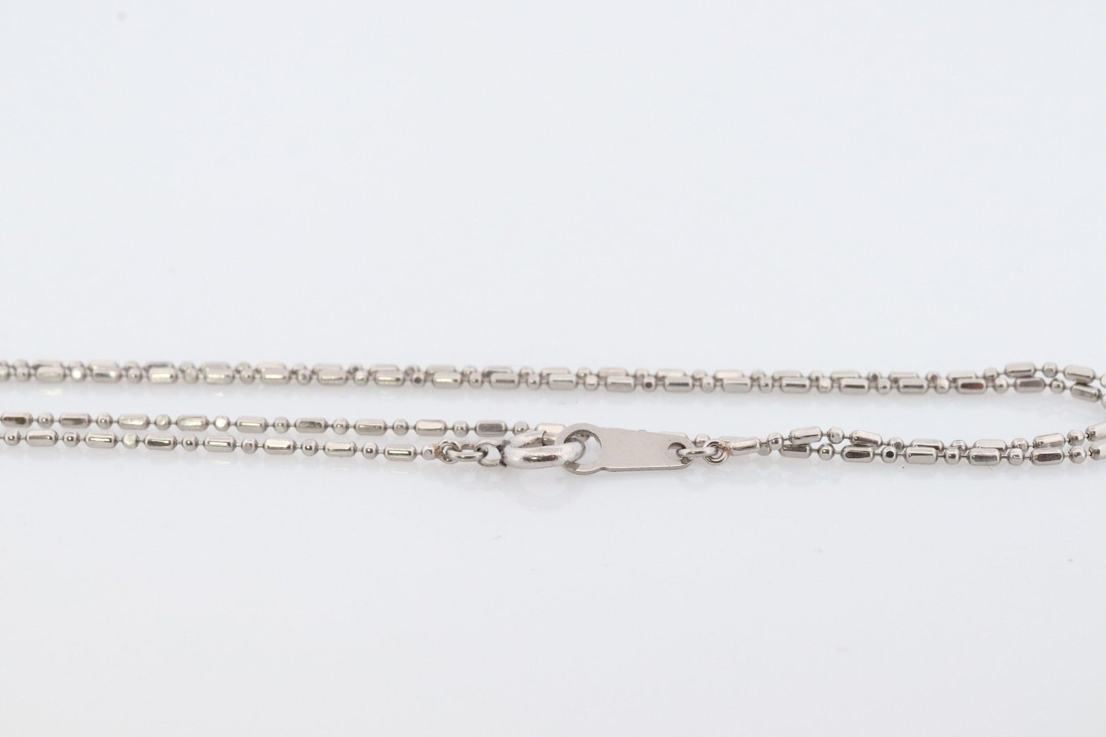 Modern Platinum Necklace — view 6