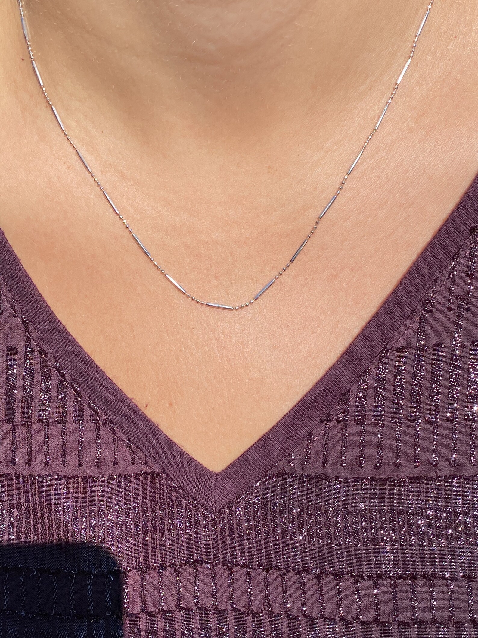 Fine Platinum Necklace — view 4