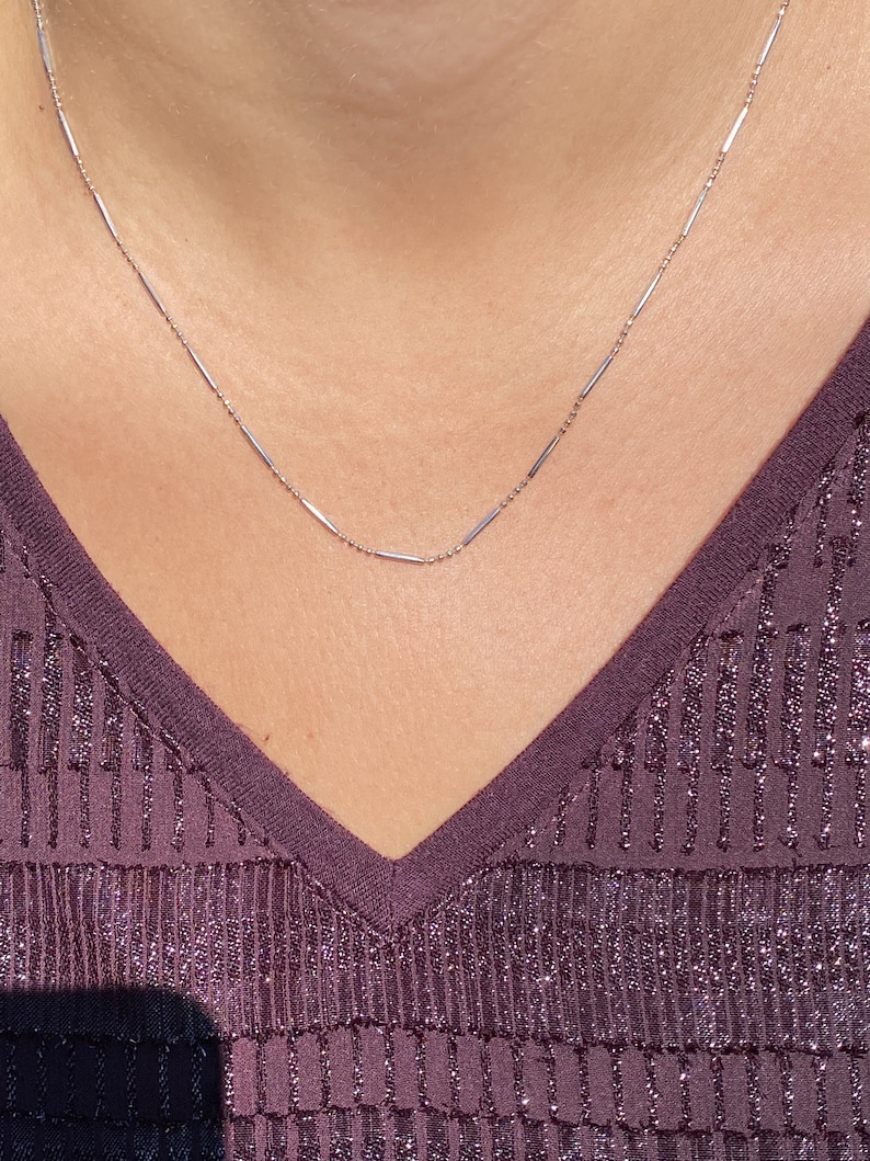 Fine Platinum Necklace — view 5