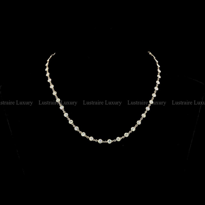 Sleek Platinum Necklace — view 5