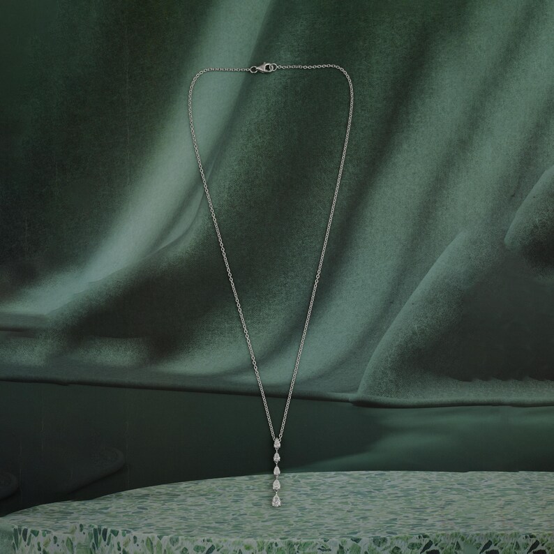 Simple Platinum Necklace — view 3