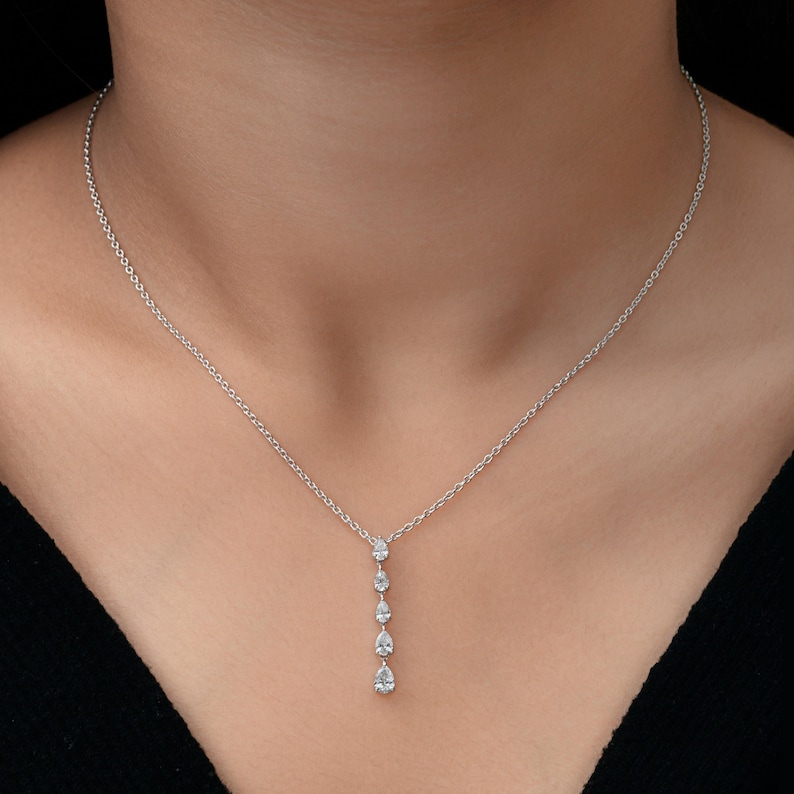 Simple Platinum Necklace — view 8