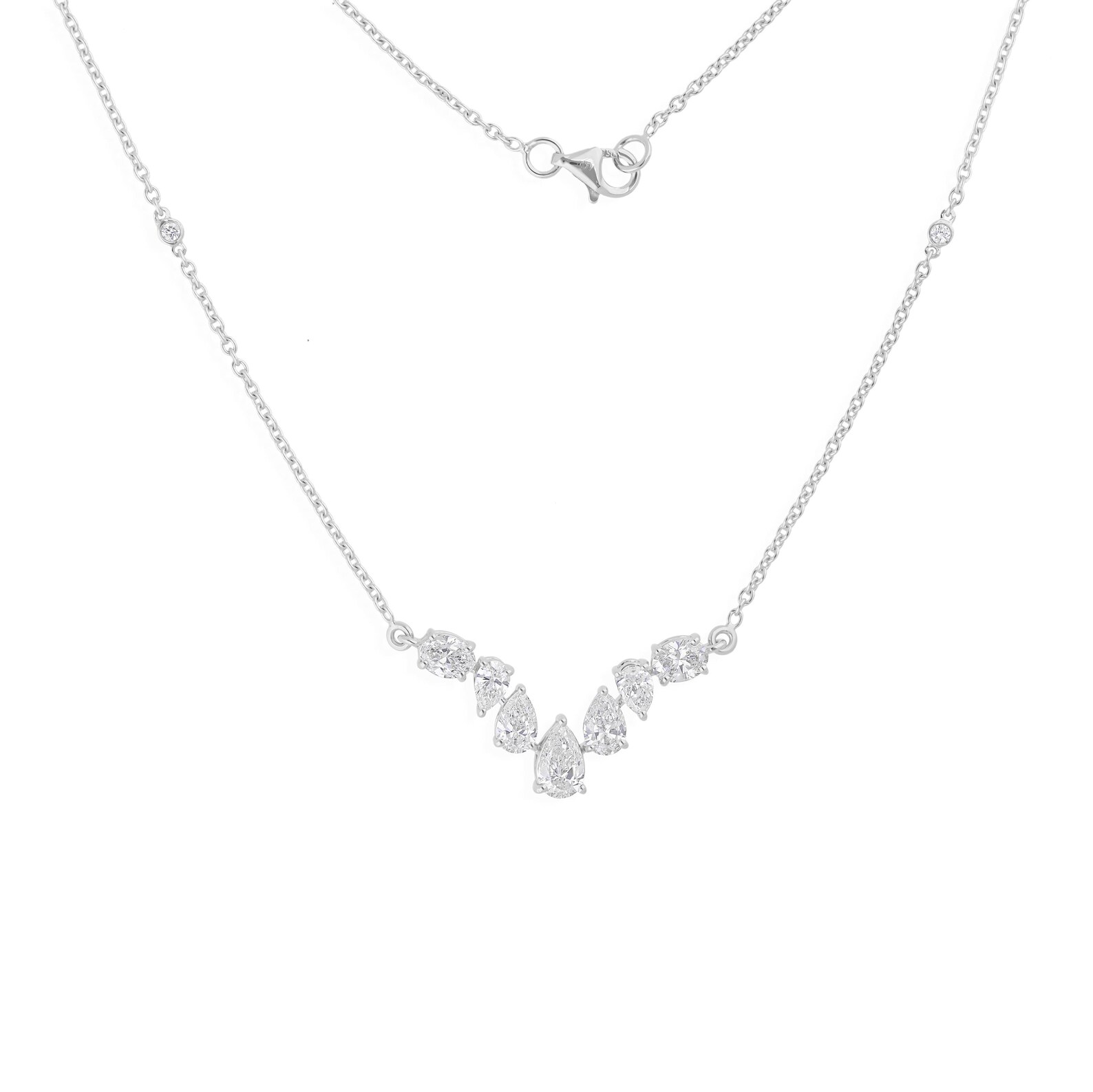 Minimalist Platinum Necklace — view 3
