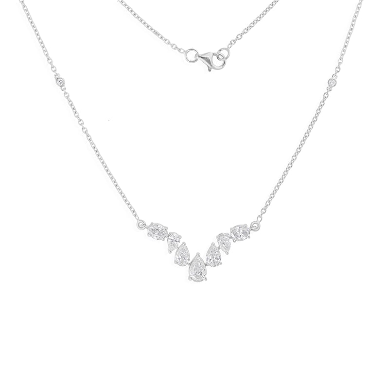 Minimalist Platinum Necklace — view 4