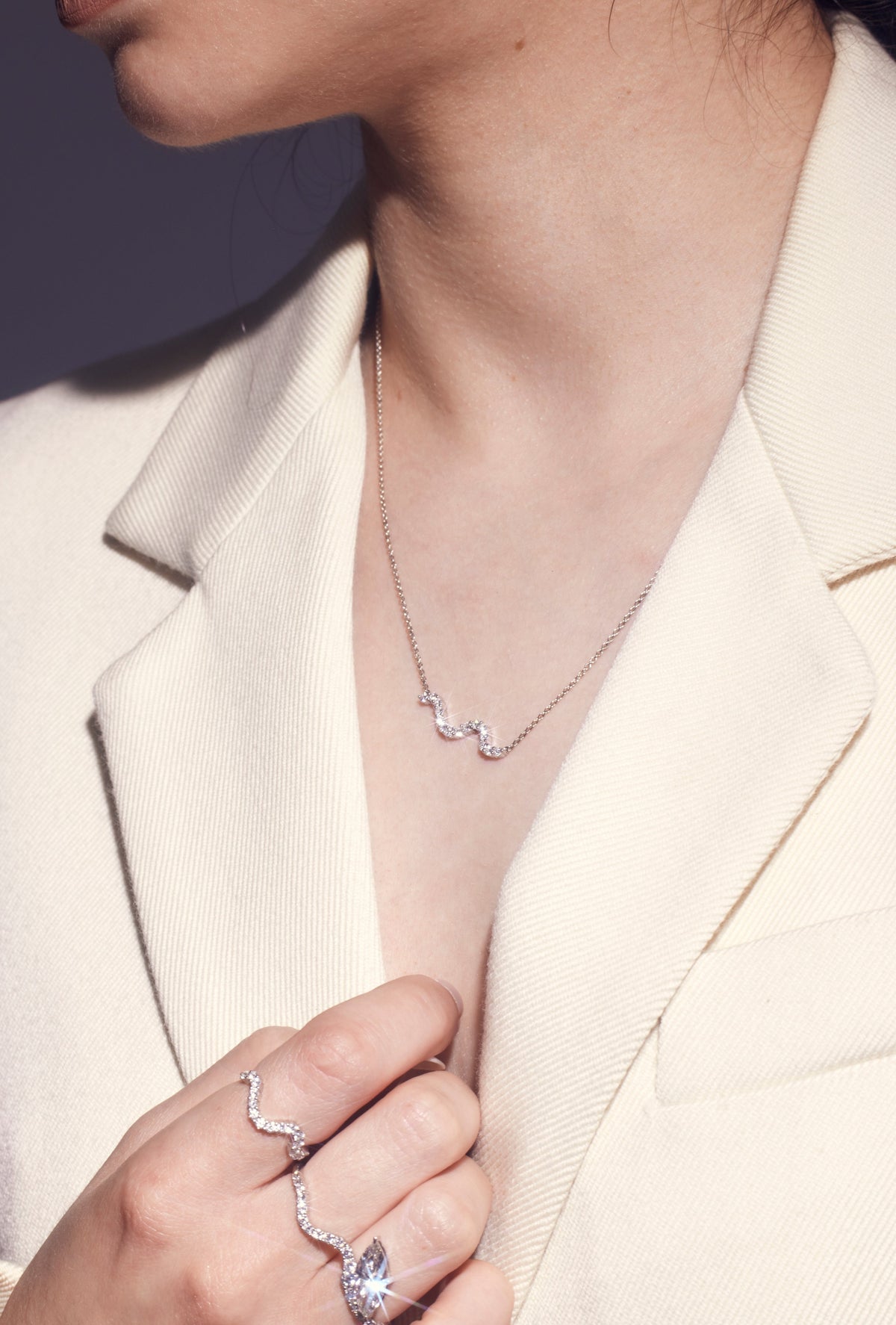 Modern Diamond Necklace