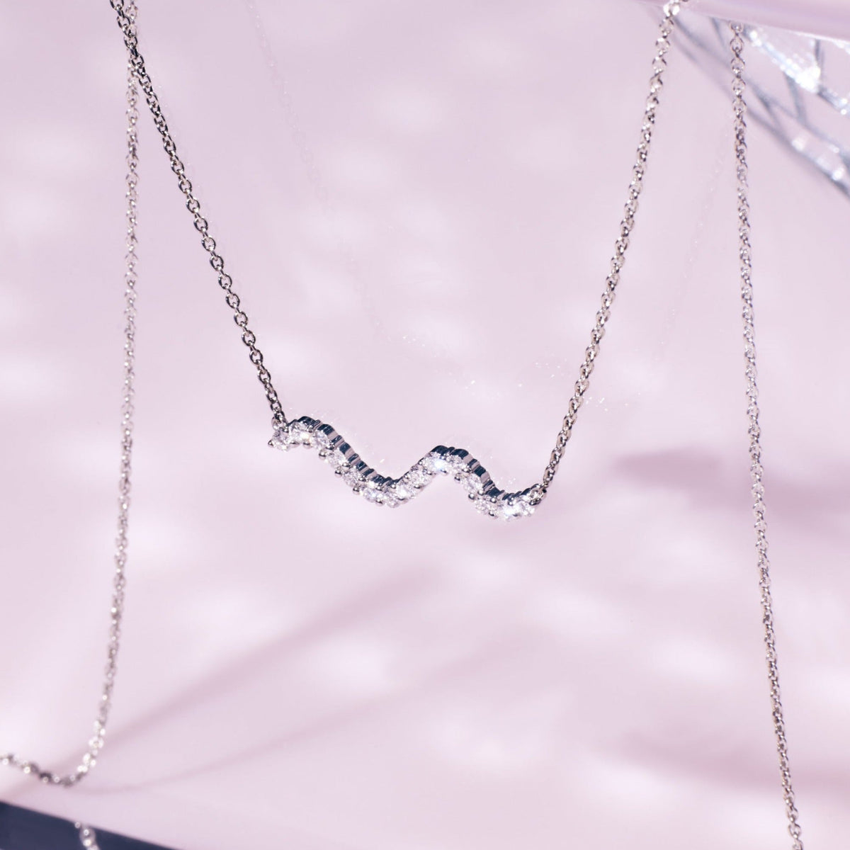 Modern Diamond Necklace — view 3