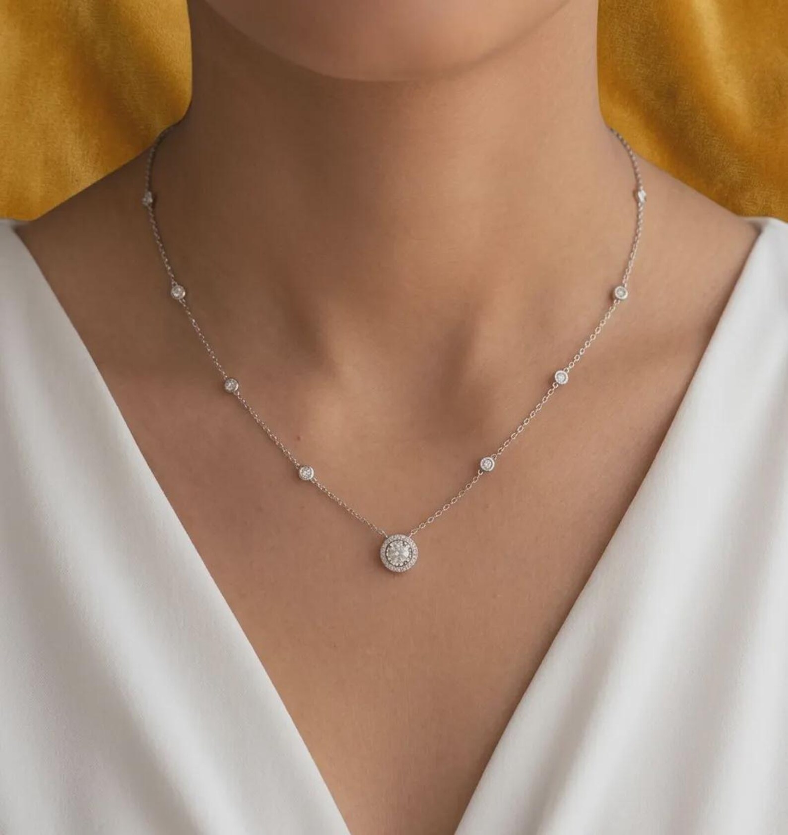 Fine Platinum Necklace — view 3