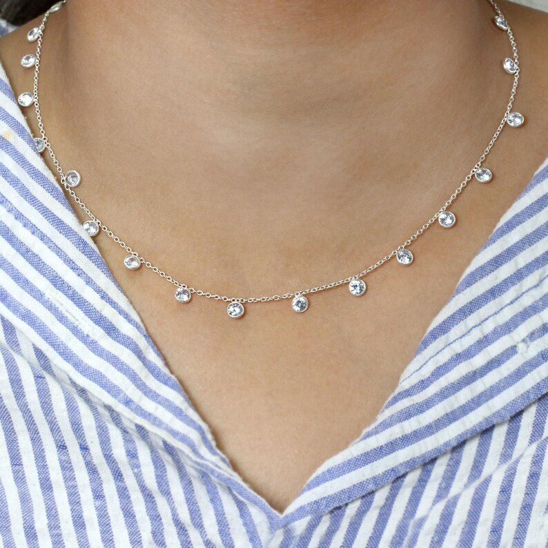 Delicate Diamond Necklace — view 2