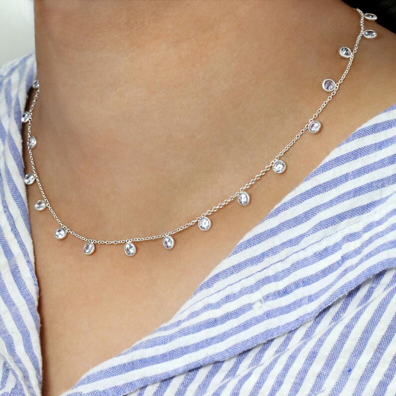 Delicate Diamond Necklace — view 4