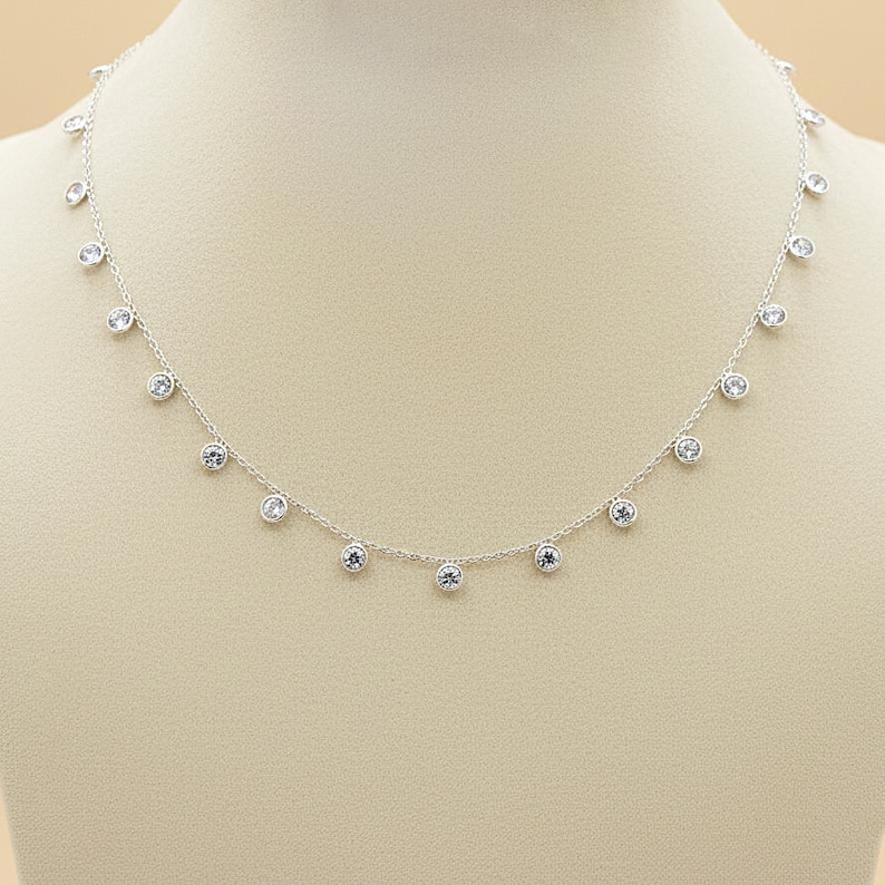 Delicate Diamond Necklace — view 6