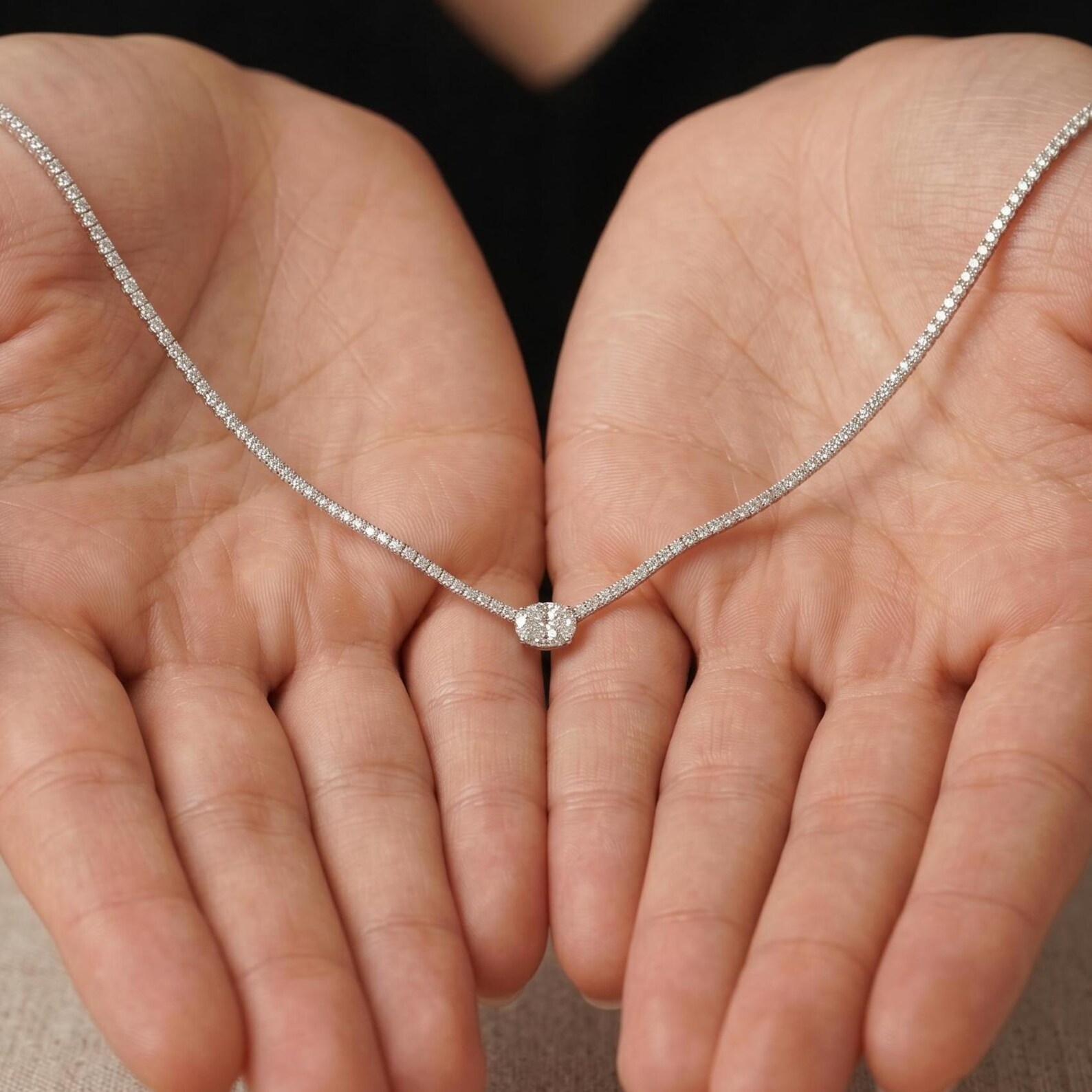 Elegant Diamond Necklace — view 2